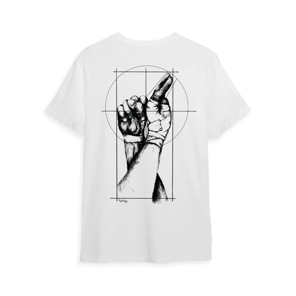 Da Vinci Hand Fist T-shirt | Wideboyz