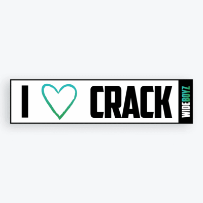 "I love crack" Sticker (Large)